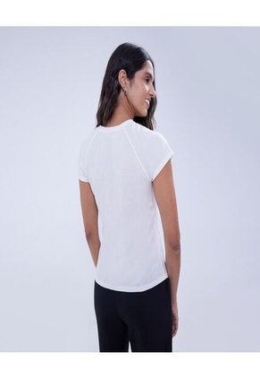 Camiseta Para Mujer Manga Corta Color Crema Marca Ostu #40092139