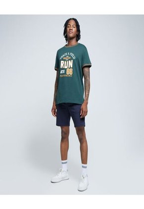 Camiseta Para Hombre Manga Corta Color Verde Marca Ostu #60091314