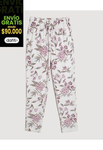 Pantalón  Para Mujer Jogger Color Crema Marca Ostu #40070876 Ostu