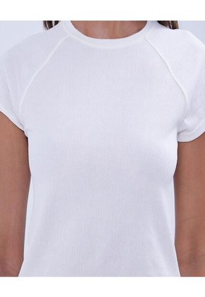 Camiseta Para Mujer Manga Corta Color Crema Marca Ostu #40092139