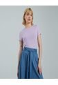 Camiseta Para Mujer Manga Corta Color Lila  Marca Ostu #40091848 de Ostu