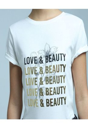 Camiseta Para Mujer Manga Corta Color Blanco Marca Ostu #40092004