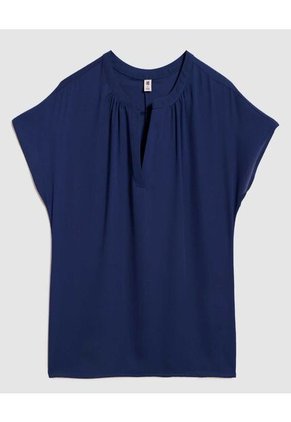 Blusa Para Mujer Manga Corta Color Azul Marca Ostu #40121053