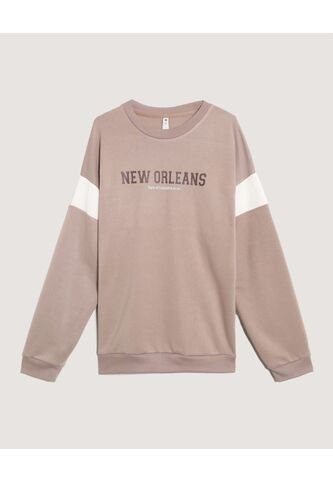 Buzo  Para Hombre Cuello Redondo Color Beige Marca Ostu #60060600 Ostu