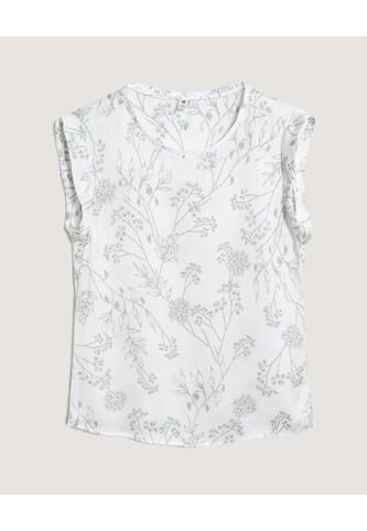 Blusa  Para Mujer Manga Sisa Color Crema Marca Ostu #40121240 Ostu