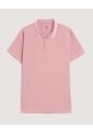 Polo  Para Hombre Cuello Tejido Sin Bolsillo Color Rosa Marca Ostu #60110904 de Ostu