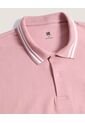 Polo  Para Hombre Cuello Tejido Sin Bolsillo Color Rosa Marca Ostu #60110904 de Ostu