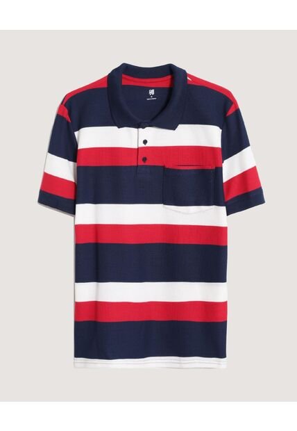 Polo  Para Hombre Cuello Tejido Con Bolsillo Color Azul Marca Ostu #60110869