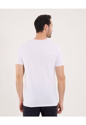 Camiseta Para Hombre Manga Larga Cuello Henley Color Blanco Marca Ostu #60090839