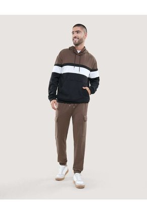 Buzo Para Hombre Hoodie Color Camel Marca Ostu #60060462