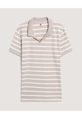 Polo  Para Hombre Cuello Tejido Sin Bolsillo Color Avena Marca Ostu #60110853 Ostu