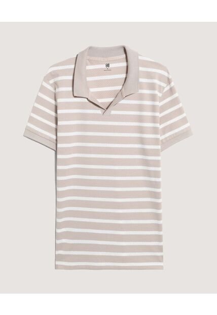 Polo  Para Hombre Cuello Tejido Sin Bolsillo Color Avena Marca Ostu #60110853