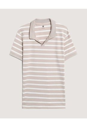 Polo Para Hombre Cuello Tejido Sin Bolsillo Color Avena Marca Ostu #60110853