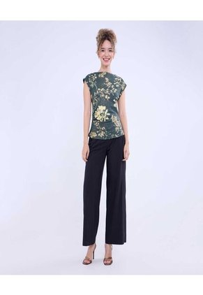 Camiseta Para Mujer Manga Sisa Color Verde Marca Ostu #40092299