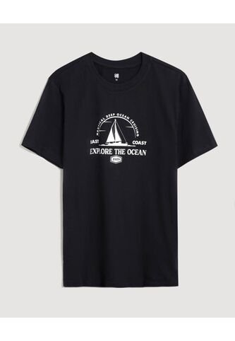 Camiseta  Para Hombre Manga Corta Cuello Redondo Color Negro Marca Ostu #60091894 Ostu