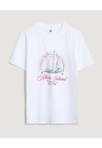 Camiseta  Para Hombre Manga Corta Cuello Redondo Color Blanco Marca Ostu #60091893 Ostu