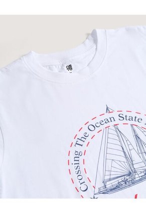 Camiseta  Para Hombre Manga Corta Cuello Redondo Color Blanco Marca Ostu #60091893