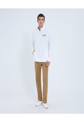 Buzo Para Hombre Cuello Alto O Cuello Tortuga Color Crema Marca Ostu #60060508