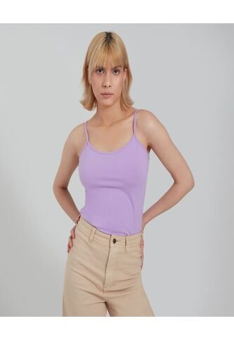 Top Para Mujer Top Color Morado Marca Ostu #40220311 Ostu