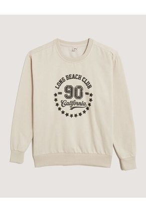 Buzo Infantil Niño Cuello Redondo Color Beige Marca Ostu #80060193