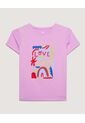 Camiseta Para Niña Manga Corta Color Rosado  Marca Ostu #90090193 de Ostu