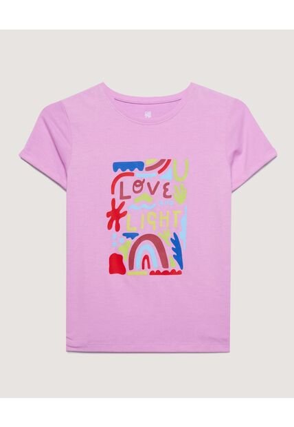 Camiseta Para Niña Manga Corta Color Rosado  Marca Ostu #90090193