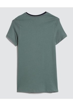 Camiseta Para Niño Manga Corta Color Verde  Marca Ostu #80090220