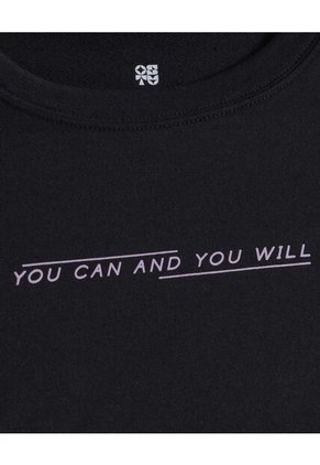 Buzo  Para Mujer Cuello Redondo Color Negro Marca Ostu #40060512