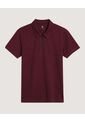 Polo  Para Hombre Cuello Maquina Sin Bolsillo Color Vino Marca Ostu #60110831 de Ostu