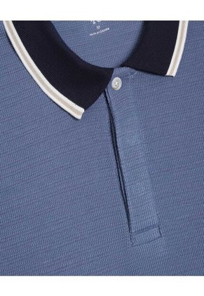 Polo Para Hombre Cuello Tejido Sin Bolsillo Color Azul  Marca Ostu #60110695