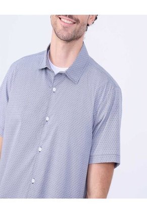 Camisa Para Hombre Manga Corta Sin Bolsillo Color Azul  Marca Ostu #60010772