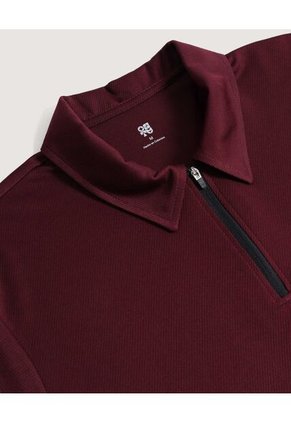 Polo Para Hombre Cuello Maquina Sin Bolsillo Color Vino Marca Ostu #60110831