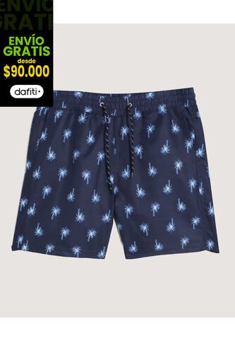 Ropa De Playa  Para Hombre Pantaloneta De Baño Corta Color Azul Marca Ostu #60270055 Ostu