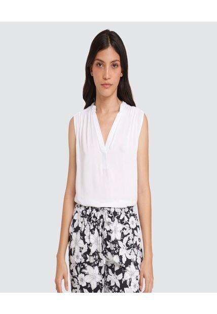 Blusa Para Mujer Manga Sisa Color Blanco Marca Ostu #40120713