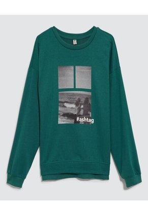 Buzo Para Mujer Cuello Redondo Color Verde Claro Marca Ostu #40060282