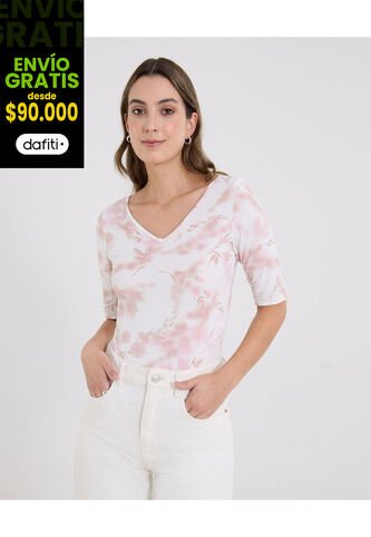 Body  Para Mujer Manga 3/4 Color Rosa Marca Ostu #40200217 Ostu