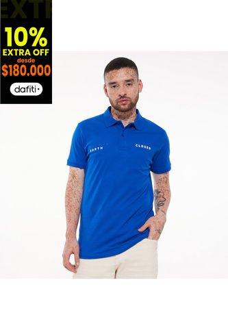 Polo Hombre Ostu  Azul Algodón Ostu