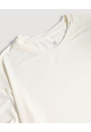 Camiseta Para Mujer Manga Corta Cuello Redondo Color Marfil Marca Ostu #40092644