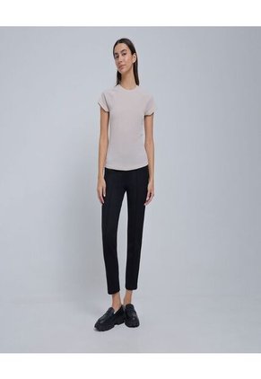 Camiseta Para Mujer Manga Corta Color Beige Marca Ostu #40092140