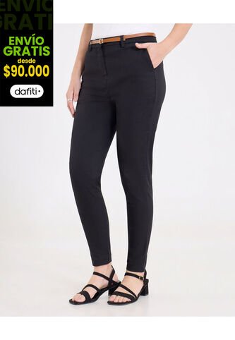 Pantalón  Para Mujer Chino Color Negro Marca Ostu #40070762 Ostu