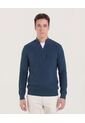 Saco Para Hombre Cuello Alto O Cuello Tortuga Color Azul  Marca Ostu #60330037 de Ostu