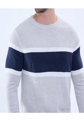 Saco Para Hombre Cuello Redondo Color Gris  Marca Ostu #60330042