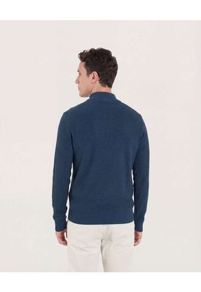 Saco Para Hombre Cuello Alto O Cuello Tortuga Color Azul  Marca Ostu #60330037