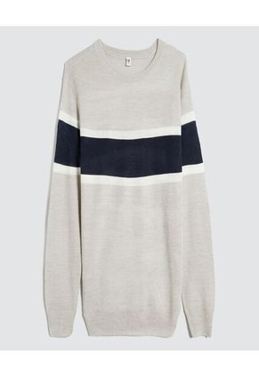 Saco Para Hombre Cuello Redondo Color Gris  Marca Ostu #60330042