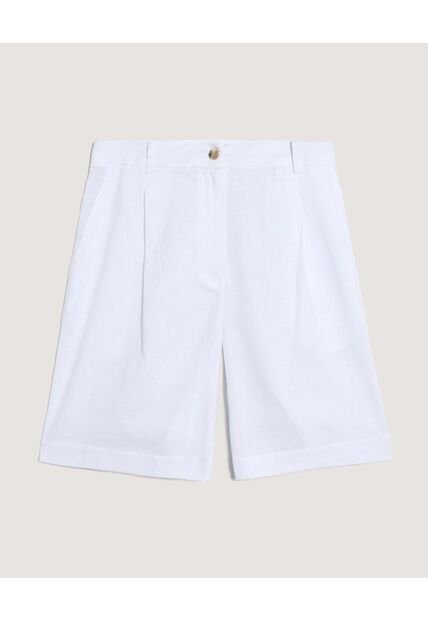 Bermuda  Para Mujer Regular Corto Color Blanco Marca Ostu #40100118