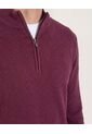 Saco Para Hombre Cuello Alto O Cuello Tortuga Color Vino Marca Ostu #60330037 de Ostu