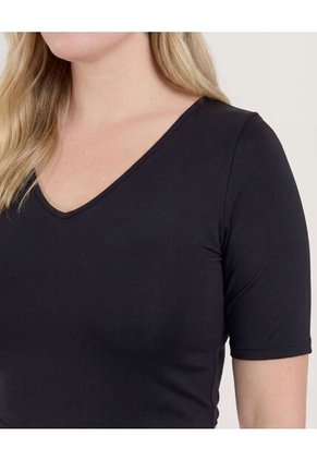 Body  Para Mujer Manga 3/4 Color Negro Marca Ostu #40200216