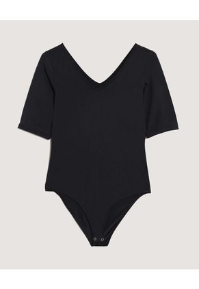 Body  Para Mujer Manga 3/4 Color Negro Marca Ostu #40200216