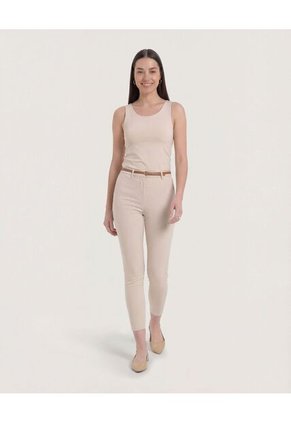 Pantalón  Para Mujer Chino Color Beige Marca Ostu #40070762