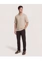 Polo  Para Hombre Cuello Tejido Sin Bolsillo Color Beige Marca Ostu #60110880 de Ostu